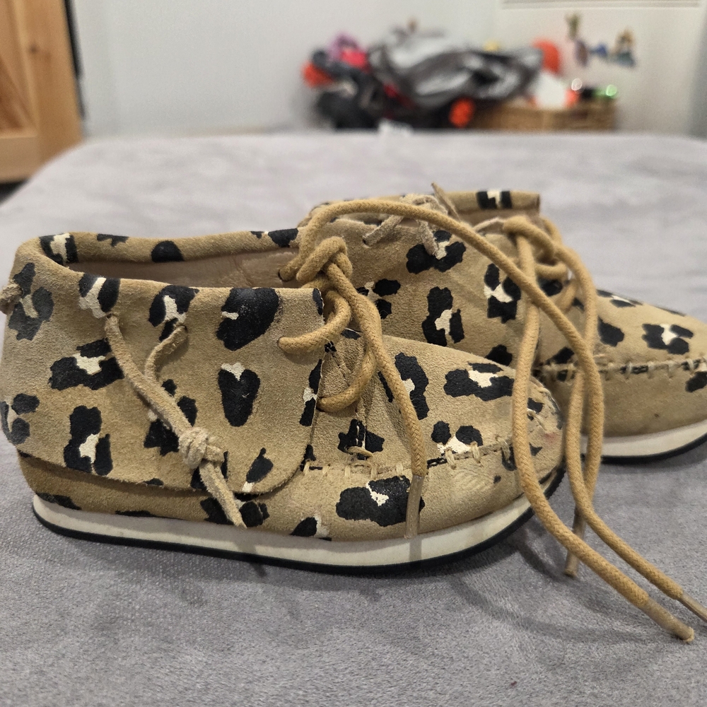 AKID Brand Leopard Print Toddler Mocassins Shoes